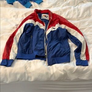 Aviator Nation Racer Colorblock Track Jacket - Red, Blue, White
